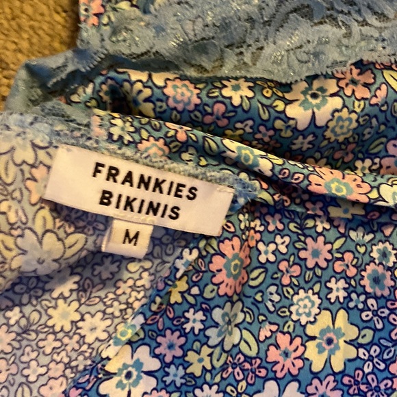 Frankie's Bikinis Tops Frankies Bikinis Tie Back Halter Floral Top